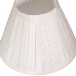 Happy Homewares Traditional Classic Cream Faux Silk Pleated Inner Lined Lamp Shade - 8 - thumbnail 2