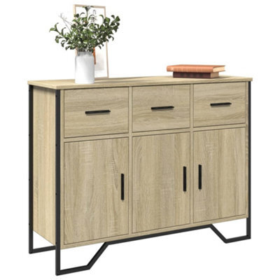 Berkfield Sideboard Sonoma Oak 97X32.5X74.5 Cm Engineered Wood - image 1