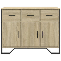 Berkfield Sideboard Sonoma Oak 97X32.5X74.5 Cm Engineered Wood - thumbnail 4