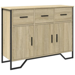 Berkfield Sideboard Sonoma Oak 97X32.5X74.5 Cm Engineered Wood - thumbnail 2