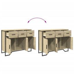 Berkfield Sideboard Sonoma Oak 97X32.5X74.5 Cm Engineered Wood - thumbnail 8