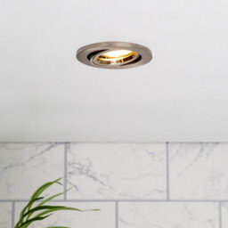 Litecraft Pack Of 2 Chrome Modern Ip20 Fire Rated Tiltable Downlights - thumbnail 1
