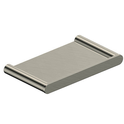 Reina Rak Petit Round Soap Dish Holder Wall Mounted Bathroom Modern Brushed Nickel