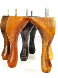 L&F Queen Anne Wooden Legs Charcoal 200mm High Set Of 4 Furniture Feet Settee Chairs  Sofas Footstools M10 (10mm) - thumbnail 8