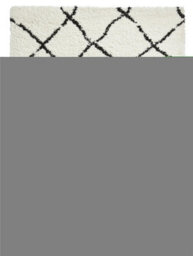 White Black Shaggy Moroccan Modern Geometric Rug For Living Room Bedroom And Dining Room-120Cm X 170Cm - thumbnail 5