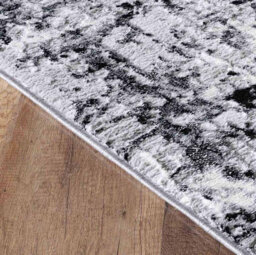 Serenity Modern Abstract Abrasion Contemporary Area Rugs Black 200X290 Cm - thumbnail 4