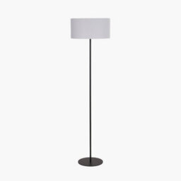 Pacific Lifestyle Black And Ivory Tall Floor Lamp With Lampshade - thumbnail 3