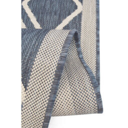 Melrose Eden Navy Diamond Design Pile Height 3mm Indoor Outdoor Area Rug - 80/150Cm - thumbnail 3