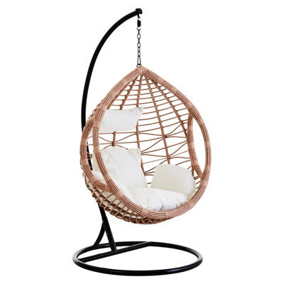 Orsina Stable Natural Rattan Effect Hanging Chair, Stylish Lounge Chaiir, Versatile Garden Chair, Stable Lawn Chair - image 1