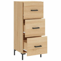 Berkfield Sideboard Sonoma Oak 34.5X34X90 Cm Engineered Wood - thumbnail 5