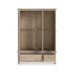 Farro Oak Triple Wardrobe With 2 Drawers - By Roseland Furniture - thumbnail 3
