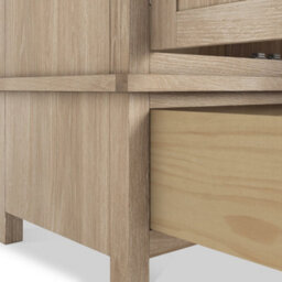 Farro Oak Triple Wardrobe With 2 Drawers - By Roseland Furniture - thumbnail 7