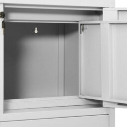 Berkfield Durable Office Cabinet Light Grey 90X40X102 Cm Steel - thumbnail 7