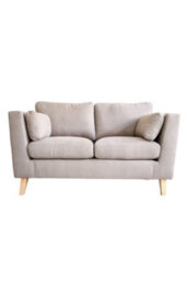 Loft Home Aria Classic Natural Oatmeal 2 Seater Fabric Sofa - thumbnail 2