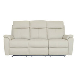 Aspire Kingsmere 3 Seater Power Recliner Sofa In Real Leather, Pewter - thumbnail 4