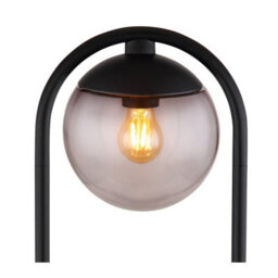 Luminosa Lighting Luminosa Michael Outdoor Bollard Matt Black Ip44 Smoke Glass Shade 1X E27 - thumbnail 4