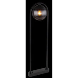 Luminosa Lighting Luminosa Michael Outdoor Bollard Matt Black Ip44 Smoke Glass Shade 1X E27 - thumbnail 5