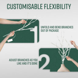 Globrite Led Twig Branch Lights - 2-Pack, 20 Leds Warm White - Battery Operated Decorative Willow Branches For Festive Home Décor - thumbnail 7