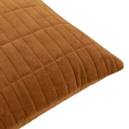 Yard Dales Quilted 100% Cotton Velvet Polyester Filled Cushion, Pecan, 50 X 50Cm - thumbnail 4