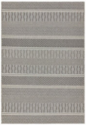 Grey Outdoor Rug, Geometric Striped Stain-Resistant Rug For Patio Decks, 2mm Modern Outdoor Area Rug-160Cm X 230Cm - thumbnail 7