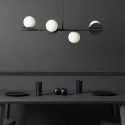 Houseof Brass Frosted Glass Opal Ball Shade Disk Ceiling Light - Gold - thumbnail 6