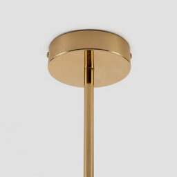Houseof Brass Frosted Glass Opal Ball Shade Disk Ceiling Light - Gold - thumbnail 4