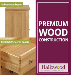 Hallowood Furniture Aston Oak 6 Drawer Chest - thumbnail 4