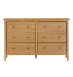 Hallowood Furniture Aston Oak 6 Drawer Chest - thumbnail 8