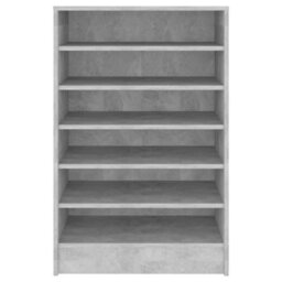 Berkfield Shoe Cabinet Concrete Grey 60X35X92 Cm Engineered Wood - thumbnail 5