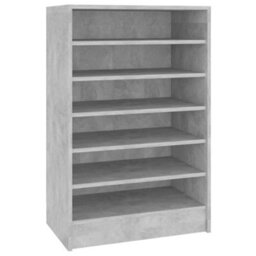 Berkfield Shoe Cabinet Concrete Grey 60X35X92 Cm Engineered Wood - thumbnail 2