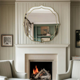 Artloge 80X80Cm Large Glass Wall Mirror Beveled Golden Rim Accent Mirror Entryway Bathroom Decor - thumbnail 7