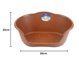 Yes-Online Dog Bed Basket Pet Cat Kitten Puppy Heavy Duty Plastic Waterproof Small Silver - thumbnail 5