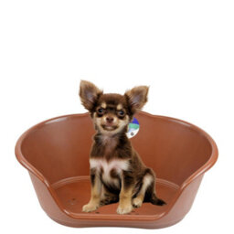 Yes-Online Dog Bed Basket Pet Cat Kitten Puppy Heavy Duty Plastic Waterproof Small Silver