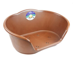 Yes-Online Dog Bed Basket Pet Cat Kitten Puppy Heavy Duty Plastic Waterproof Small Silver - thumbnail 2