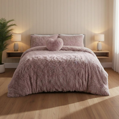 Super Fluffy Duvet Cover Ultra Soft, Cloud-Like Comfort Snug Sleep Light Pink - image 1