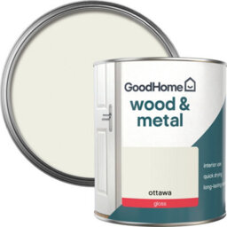 GoodHome Ottawa Gloss Interior Metal & Wood Paint, 750Ml