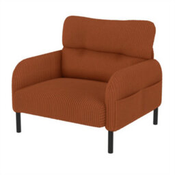 Abrihome Corduroy Fabric, Comfortable Monochrome Single Person Wide Seat Chair, Suitable For Living Rooms And Bedrooms,orange - thumbnail 9