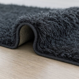 Uetian Medium Size 120X170Cm Anthracite Dark Charcoal Grey With 5Cm Pile Thickness Home Living Rugs Shaggy For Bedroom Living Room - thumbnail 2