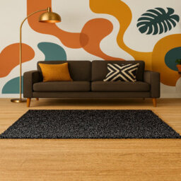 Uetian Medium Size 120X170Cm Anthracite Dark Charcoal Grey With 5Cm Pile Thickness Home Living Rugs Shaggy For Bedroom Living Room - thumbnail 6