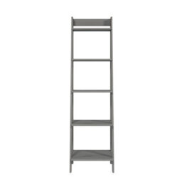 Bookcase Ladder Back Distressed Grey Wax Solid Pine - thumbnail 4