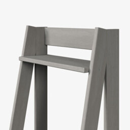 Bookcase Ladder Back Distressed Grey Wax Solid Pine - thumbnail 6