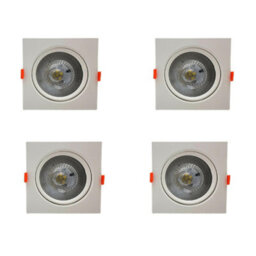 Led Recessed Ceiling Spotlights Pack Of 4 12W Cool White 6000K Adjustable Slim Downlights - thumbnail 1