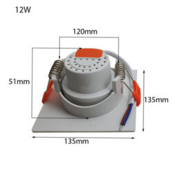 Led Recessed Ceiling Spotlights Pack Of 4 12W Cool White 6000K Adjustable Slim Downlights - thumbnail 2