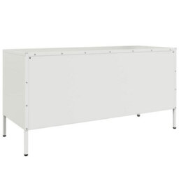 Berkfield Industrial Tv Cabinet White 100.5X39X50.5 Cm Steel - thumbnail 8