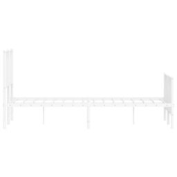 Berkfield Metal Bed Frame Without Mattress With Footboard White 120X190Cm - thumbnail 6