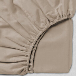 Ameha Single Plain Dyed Fitted Sheet 40Cm-Extra Deep Pocket Beige Fitted Bed Sheets Soft Microfiber Bedding Sheet 91X190 Cm - thumbnail 6