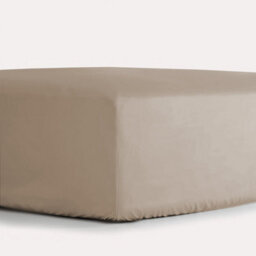 Ameha Single Plain Dyed Fitted Sheet 40Cm-Extra Deep Pocket Beige Fitted Bed Sheets Soft Microfiber Bedding Sheet 91X190 Cm - thumbnail 4