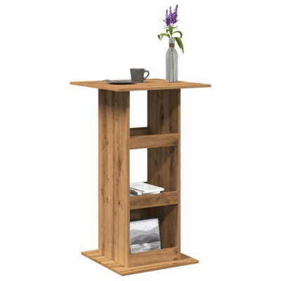 Berkfield Bar Table With Storage Artisan Oak 60X60X102 Cm Engineered Wood - image 1