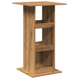 Berkfield Bar Table With Storage Artisan Oak 60X60X102 Cm Engineered Wood - thumbnail 2