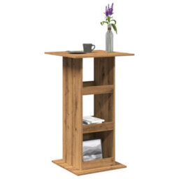 Berkfield Bar Table With Storage Artisan Oak 60X60X102 Cm Engineered Wood